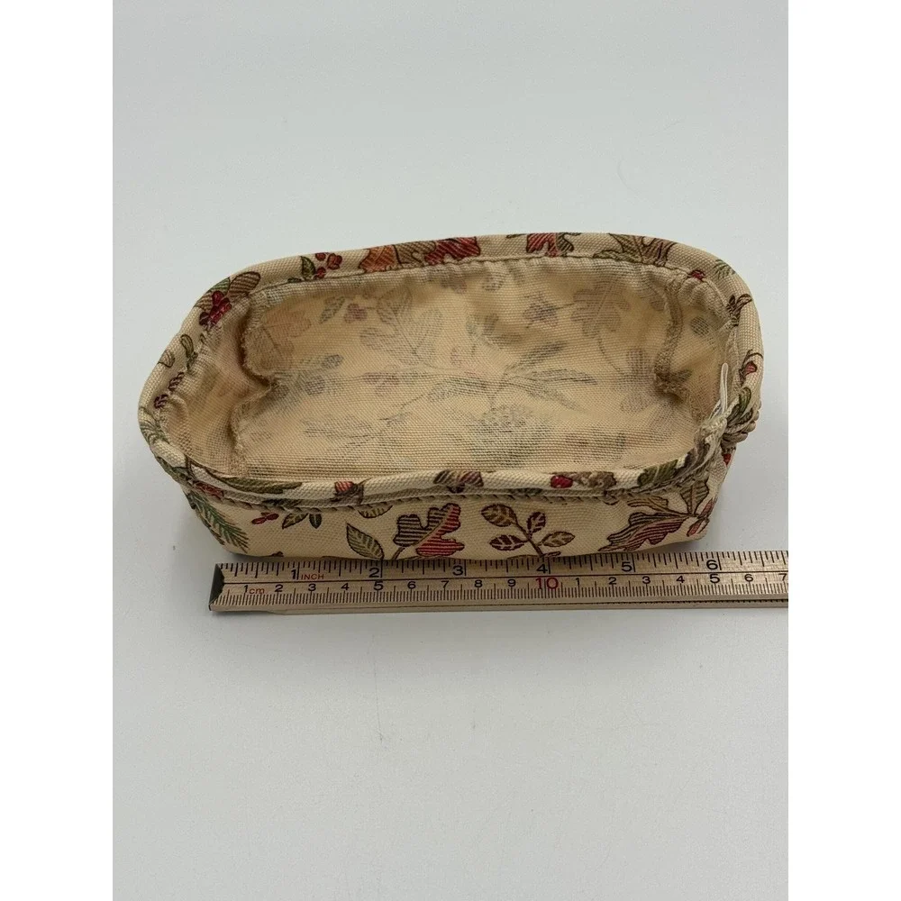 Longaberger Small Loaf Biscuit Basket Autumn Path Corded Fabric DI Liner Only